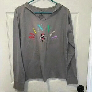 Disney Minnie Mouse Charcoal Grey Sweatshirt Sz X- Large